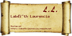 Labáth Laurencia névjegykártya